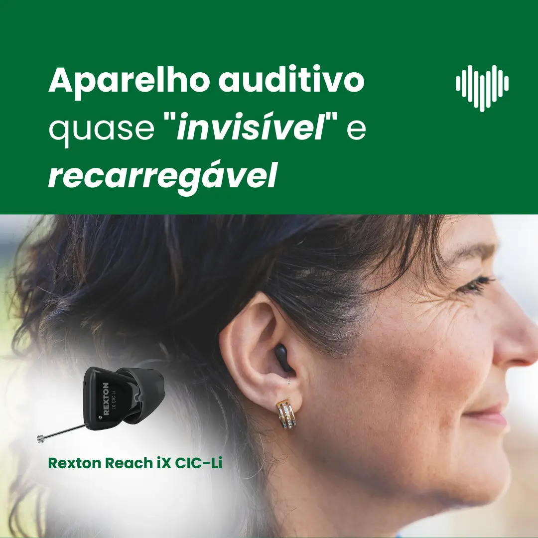 Aparelho Auditivo Invisível Recarregável